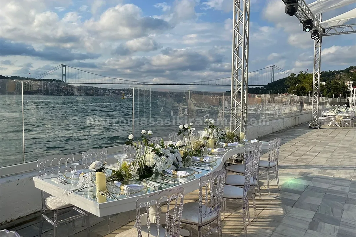 Boğaz Kenari Lake Davet Masası Kurulumu - Lake Ayna Davet Masası Kiralama