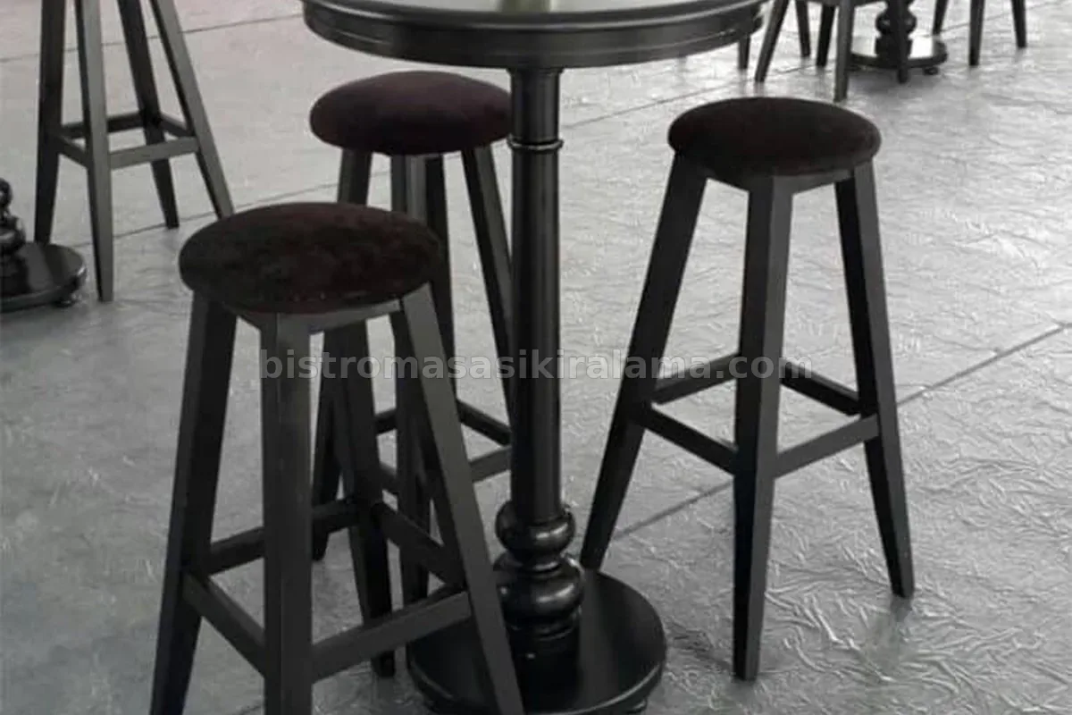 Vadi İstanbul Lake Bar Masası Taburesi - Lake Ayna Davet Masası Kiralama
